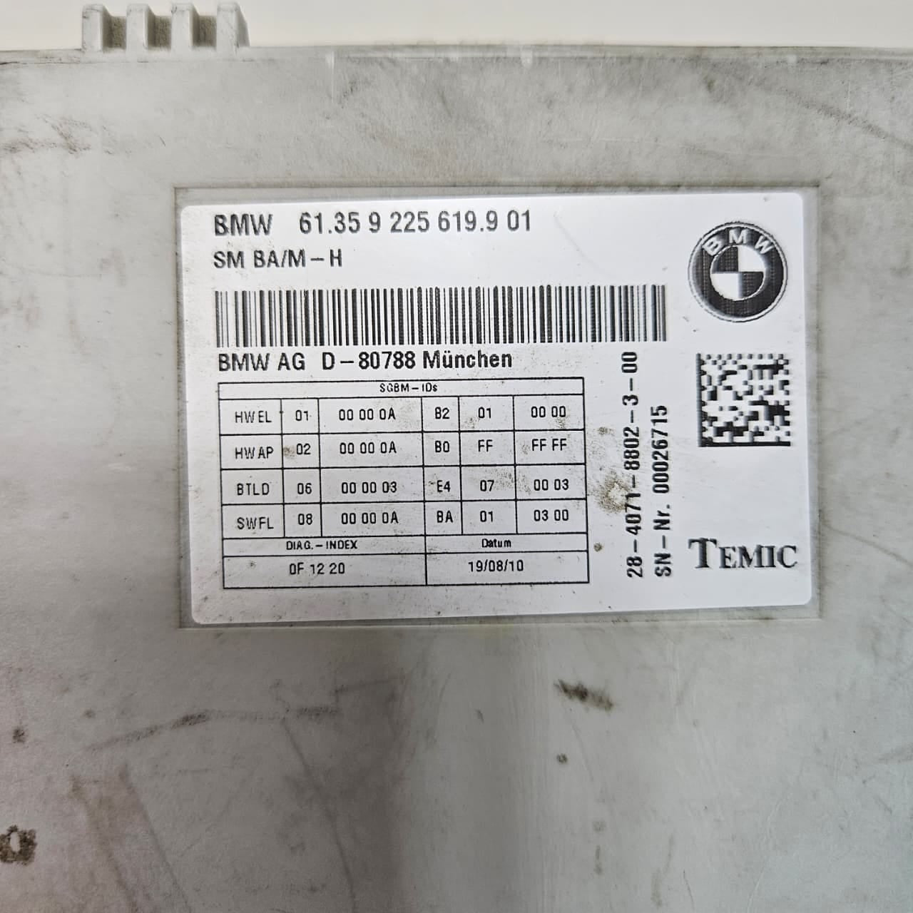 BMW 7 Series F01 F02 F10 Seat Control Module Front Electronic Memory 9225619