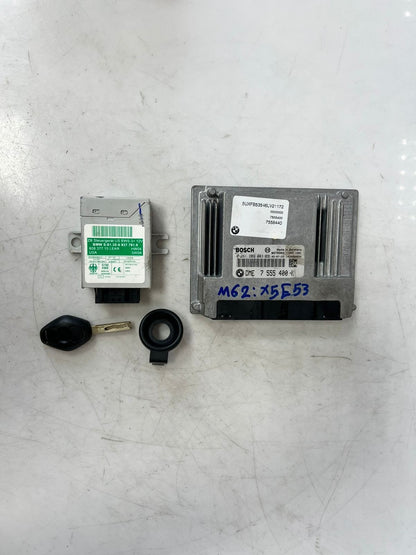 2004-2006 BMW X5 E53 M62 Engine Control Unit ECU SET DME+EWS+1KEY 7555400 OEM
