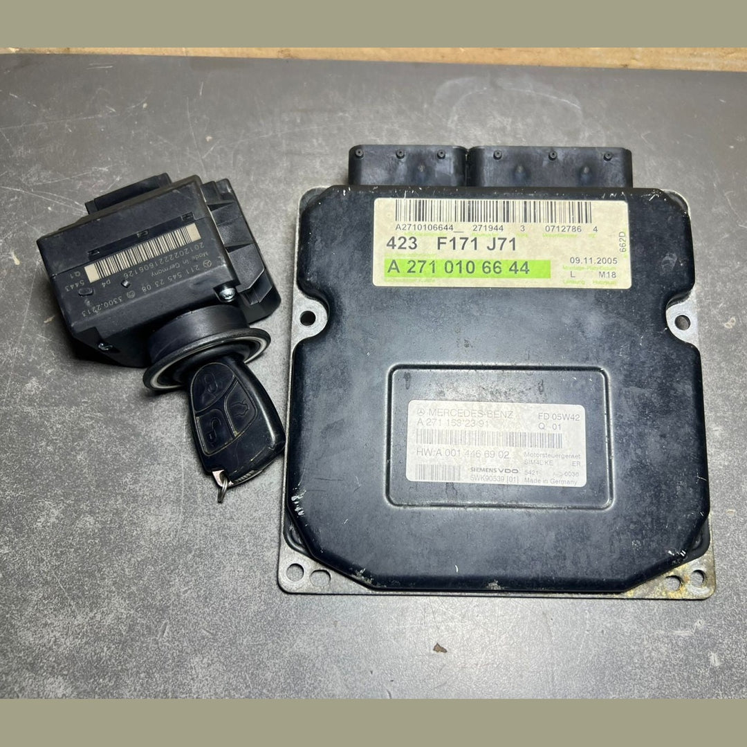 Mercedes W171 ECU Engine Control Module Ignition Key Switch Set A271 0106644 OEM