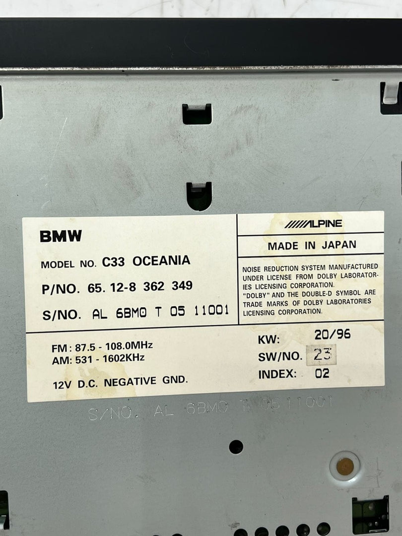 BMW C33 OCEANIA 12V DC NEGATIVE GND Business Radio 8362349 OEM