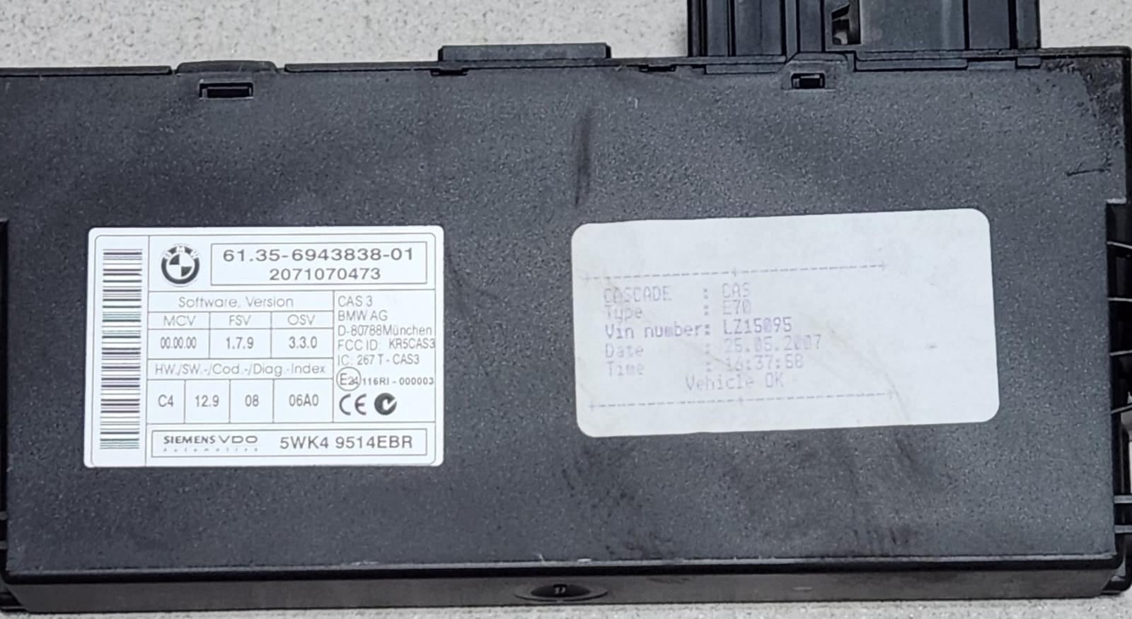 2007-2008 BMW X5 E70 DIESEL 3.0D M57 Engine Control Unit 7806976 X5 E70
