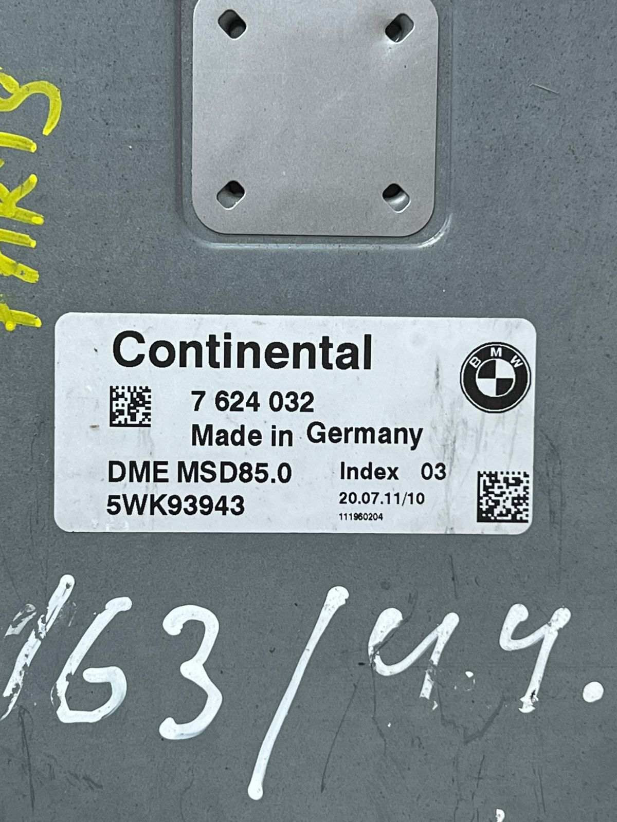 BMW 5 Series F10 550i N63 Engine Control Unit ECU Engine Control Unit 7624032