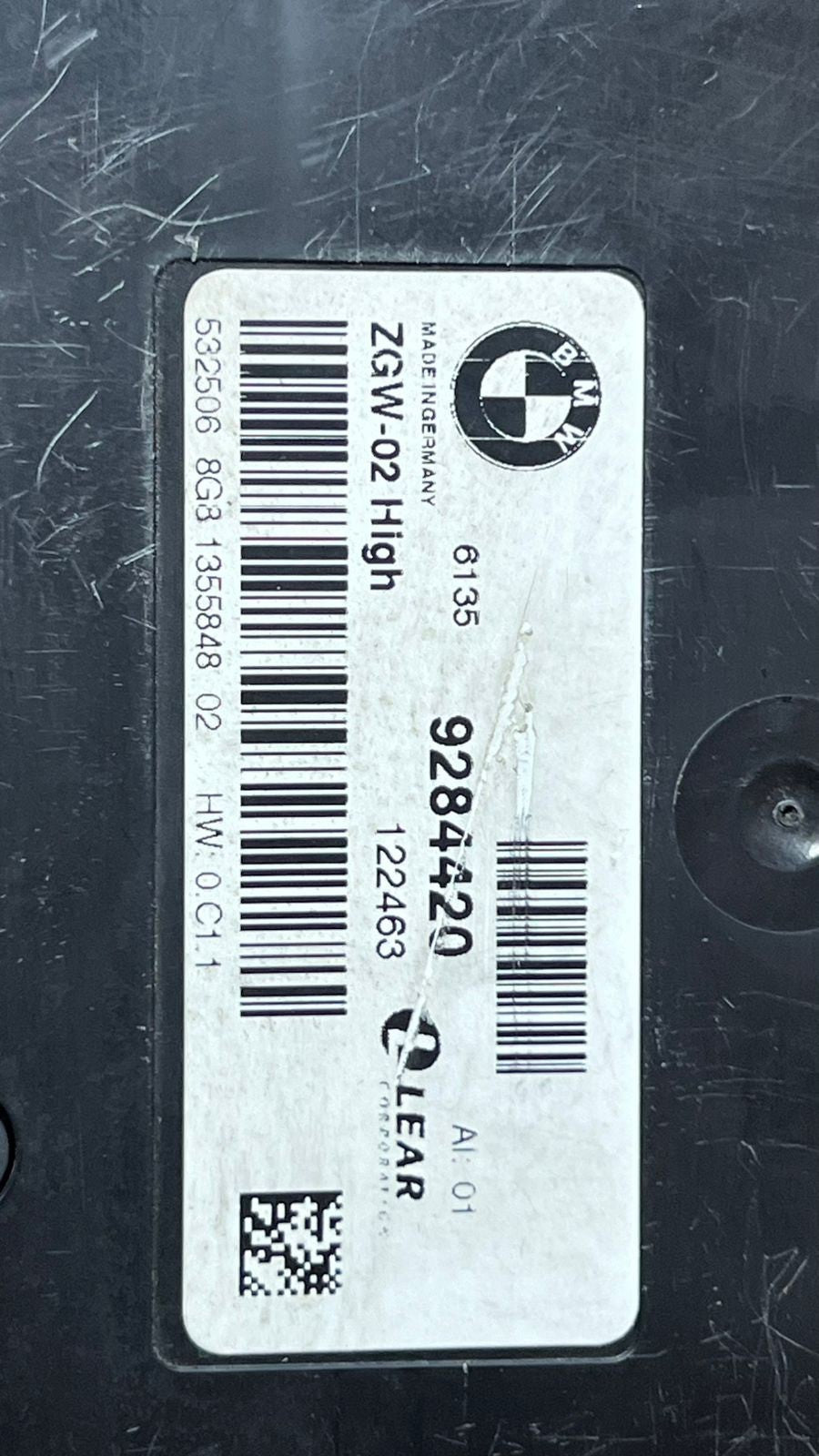 2011-16 BMW 528i Central Gateway Module 9284420 F10, F11, F12, F13, F06, and F01