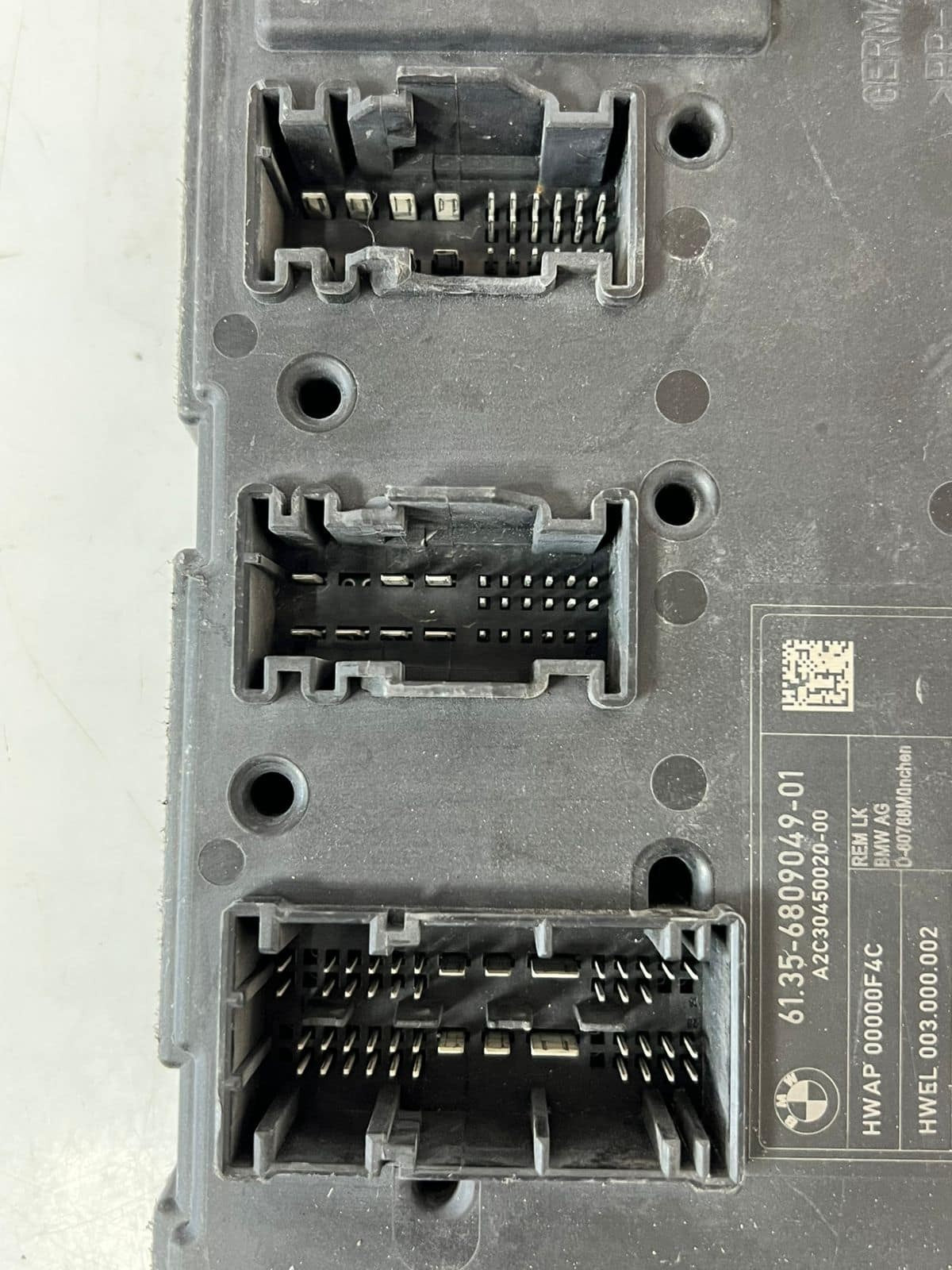 2012 BMW 3 F30 F35 F31 CENTRAL BODY CONTROL MODULE 6809049 680904901