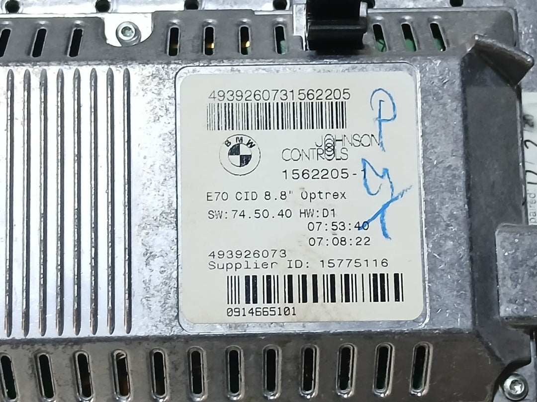 Bmw X5 E70 CID 8.8 Optrex DISPLAY Screen Radio TV  1562205 9392607