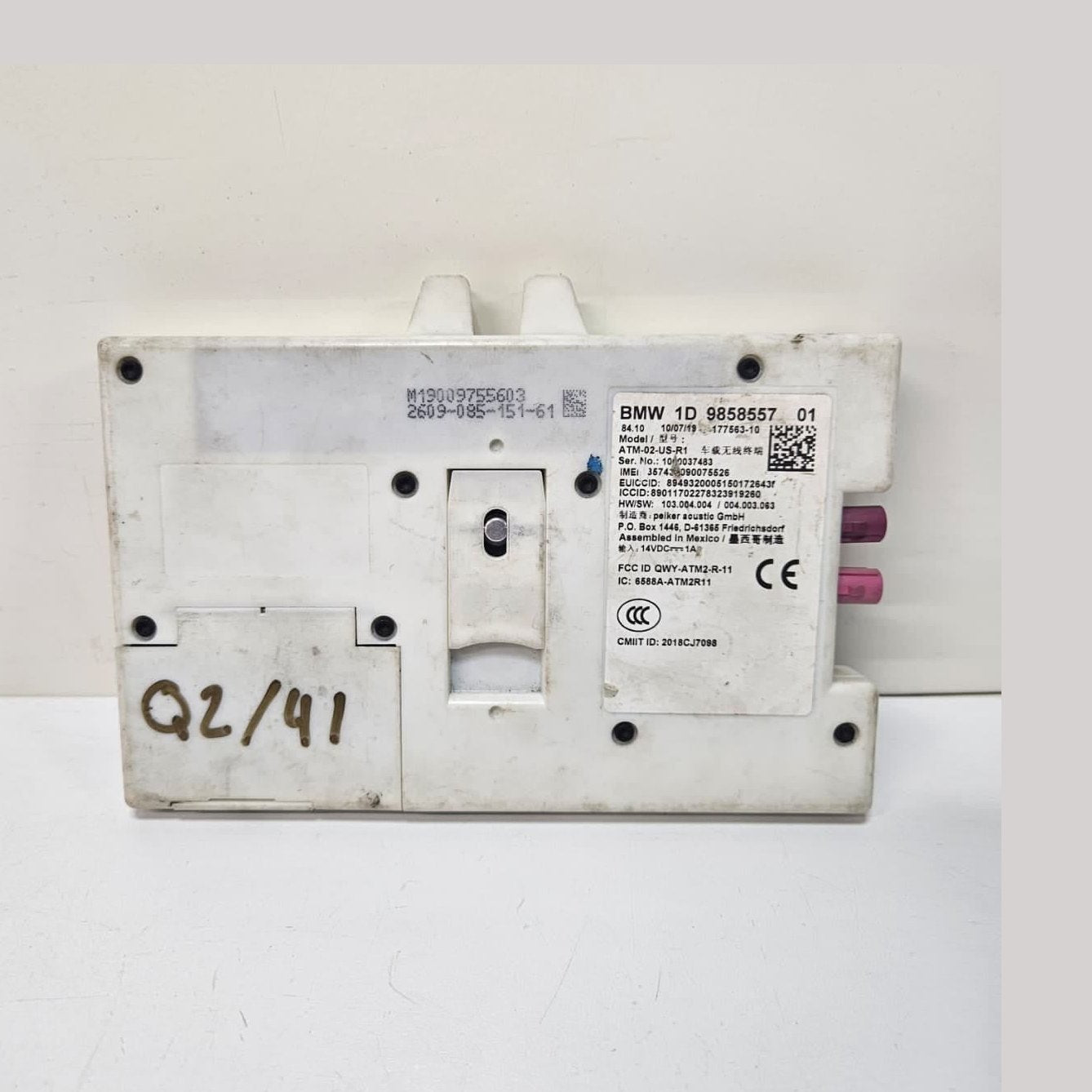 2019-2023 BMW X3 G01 Telematics Communication Control Module 9858557