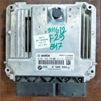 ECU ENGINE CONTROLLER BMW X3 Diesel 2015 F25, B47 BOSCH  DDE 8588946