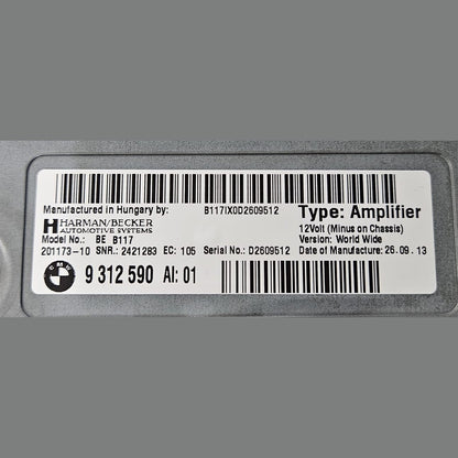 OEM BMW 7 Series F01 F02 F10 Hifi System Amplifier Harman Becker 9312590
