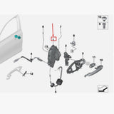 BMW 3 G20 Front Right Door System Latch 5121 7445042 OEM