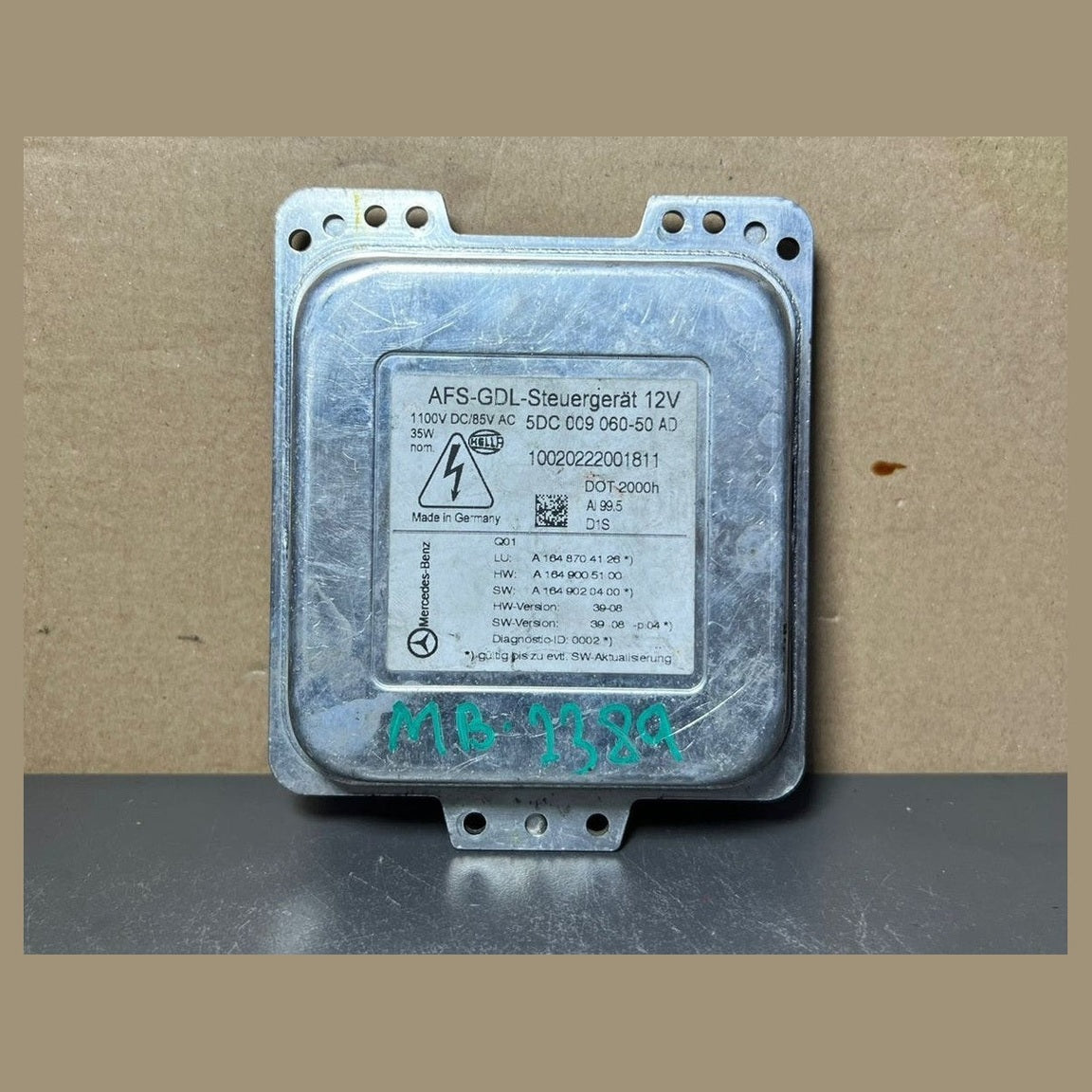 Mercedes W164 ML GL Xenon Light Headlight Control Module Unit A164 8704126 OEM
