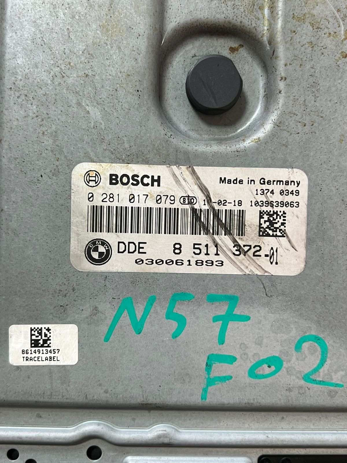 BMW 5 SERIES F07 3.0D N57 DIESEL ENGINE CONTROL UNIT ECU DDE 8511372