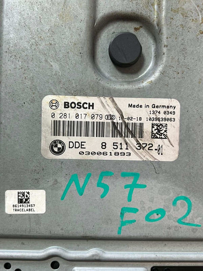 BMW 5 SERIES F07 3.0D N57 DIESEL ENGINE CONTROL UNIT ECU DDE 8511372