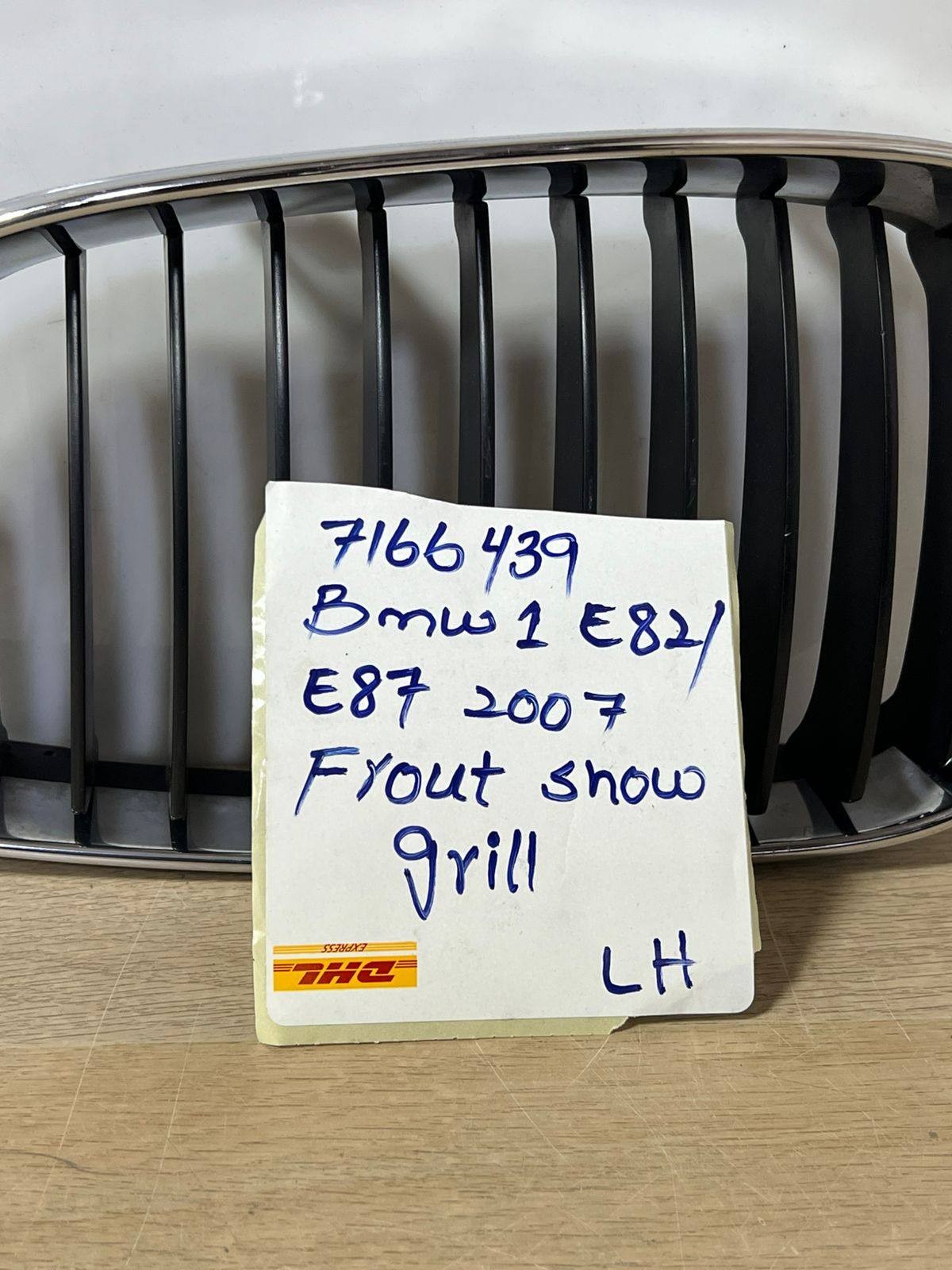 2007 BMW 1 SERIES E82 E87 E88 Grille With Chrome Frame Kidney Left 7166439 Used