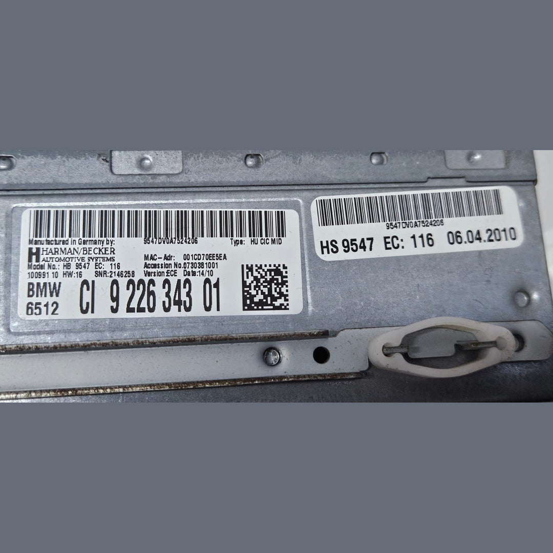 BMW Radio Navigation Head Unit 9226343