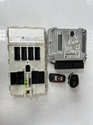 BMW 1 3 SERIES F20 N47 DIESEL ENGINE CONTROL MODULE ECU SET FEM + 1KEY 8582280