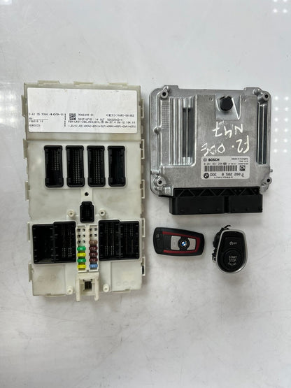 BMW 1 3 SERIES F20 N47 DIESEL ENGINE CONTROL MODULE ECU SET FEM + 1KEY 8582280