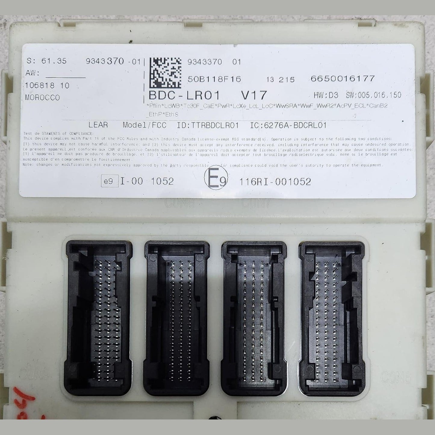 2013-2018 BMW X5 Body Control Module 9343370 X5 F15 OEM