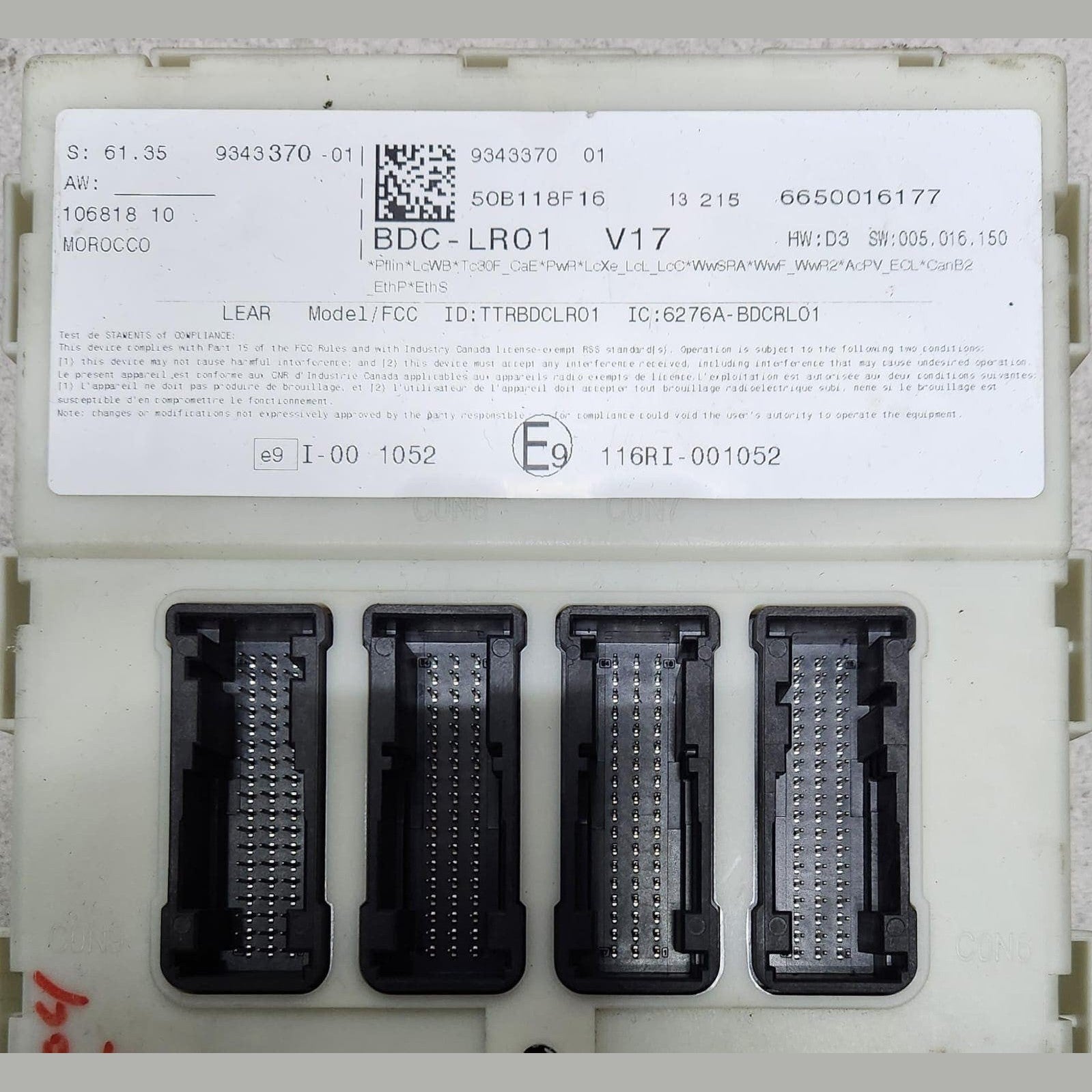 2013-2018 BMW X5 Body Control Module 9343370 X5 F15 OEM