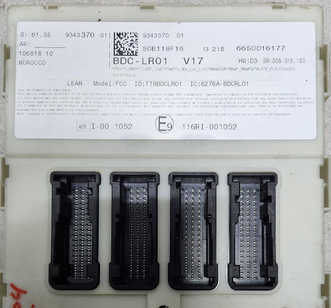 2013-2018 BMW X5 Body Control Module 9343370 X5 F15 OEM