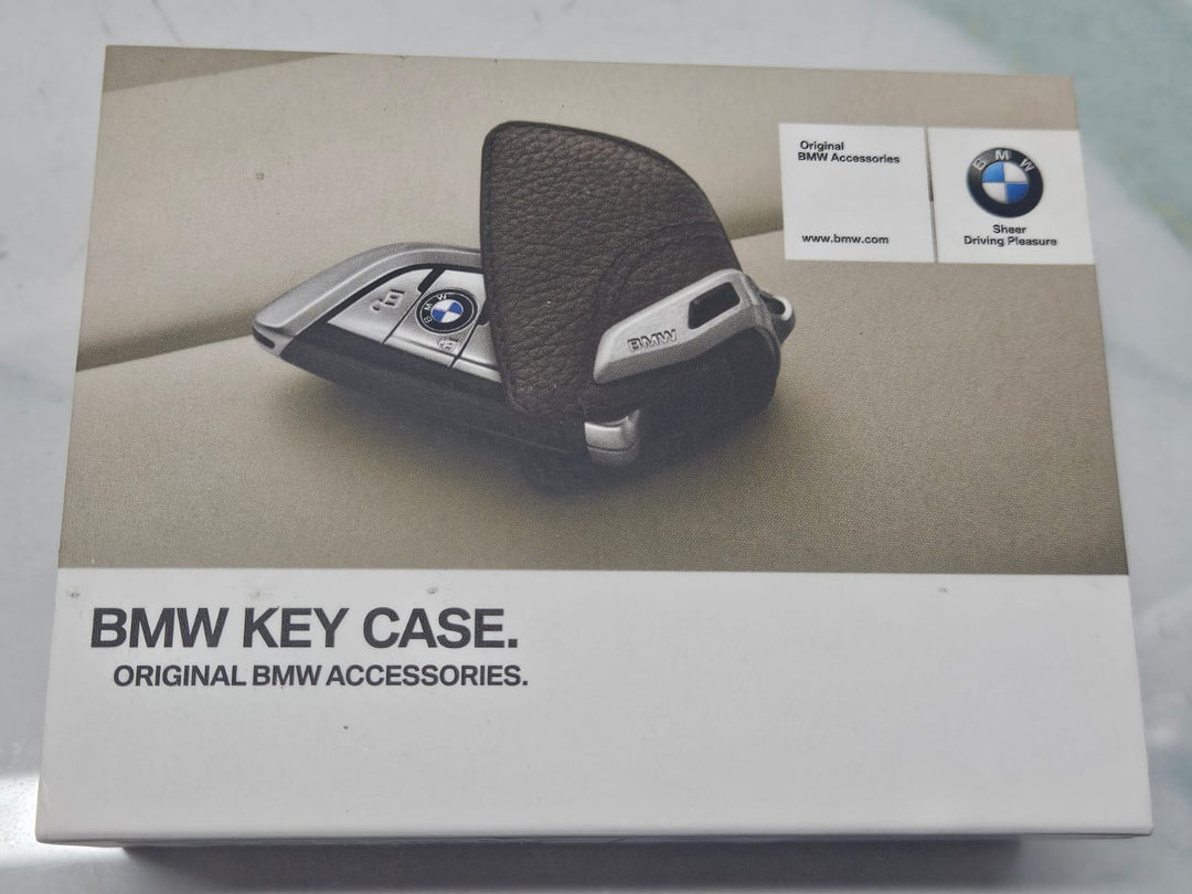 Genuine BMW F40 G20 G30 Leather Key Case With Stainless Steel Clip 82292408819