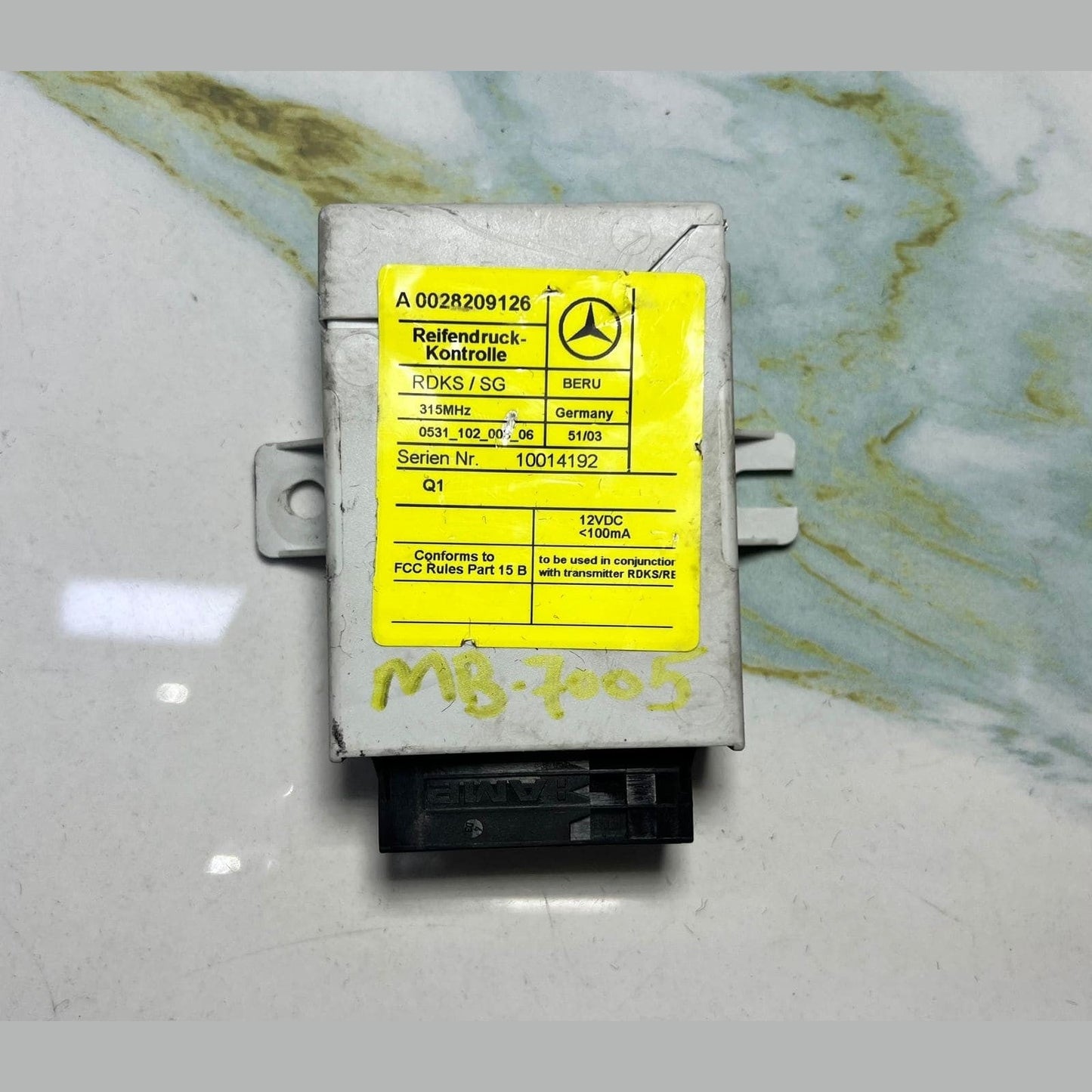 2004 Mercedes-Benz CL500 Tire Pressure Control Module A0028209126 CL-Class