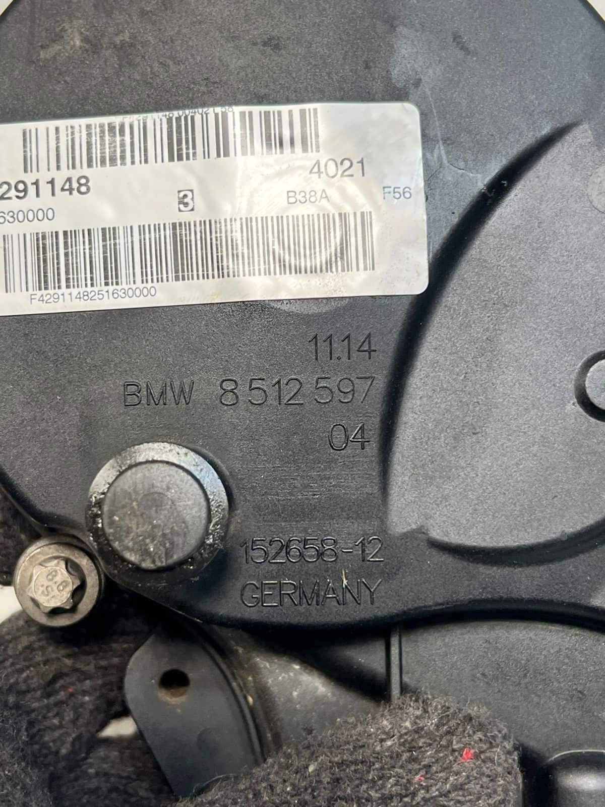2014-2019 BMW Mini Cooper B38 WHEELARCH Timing Chain Cover 8512597 