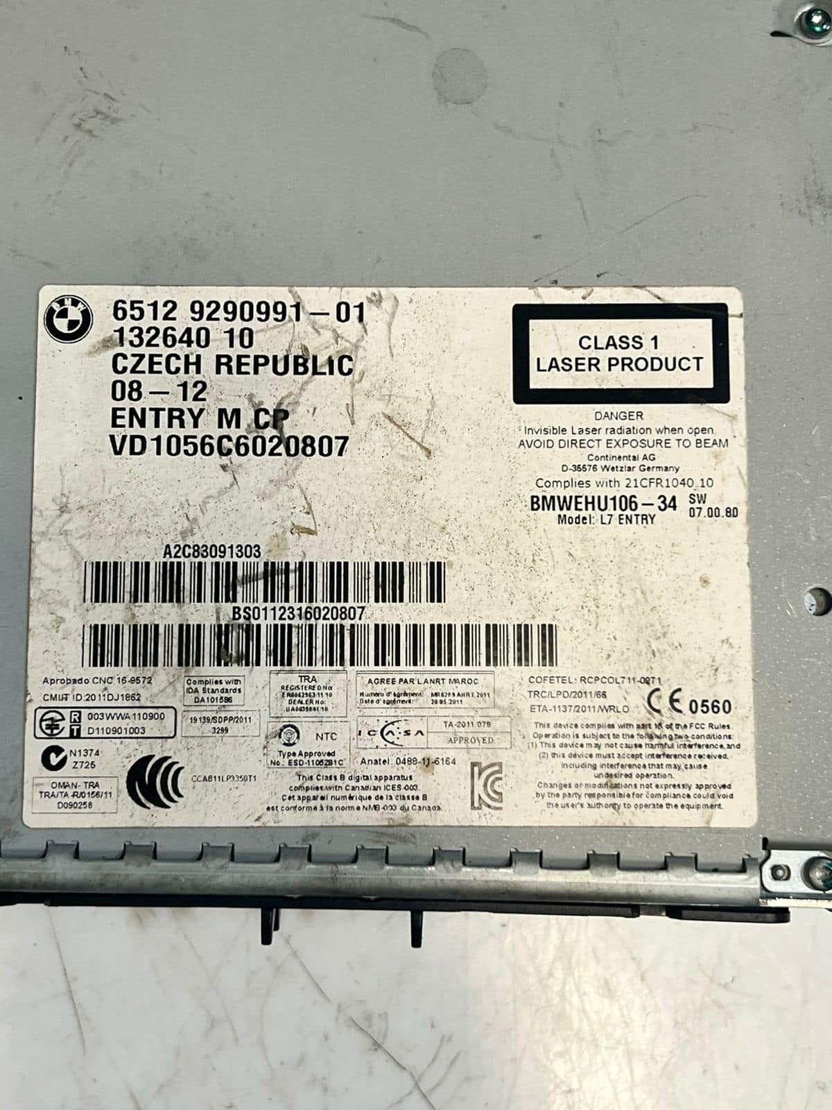 BMW 1 Series F20 F21 F22 F23 F30 F31 F32 Radio Professional Cd Player 9290991
