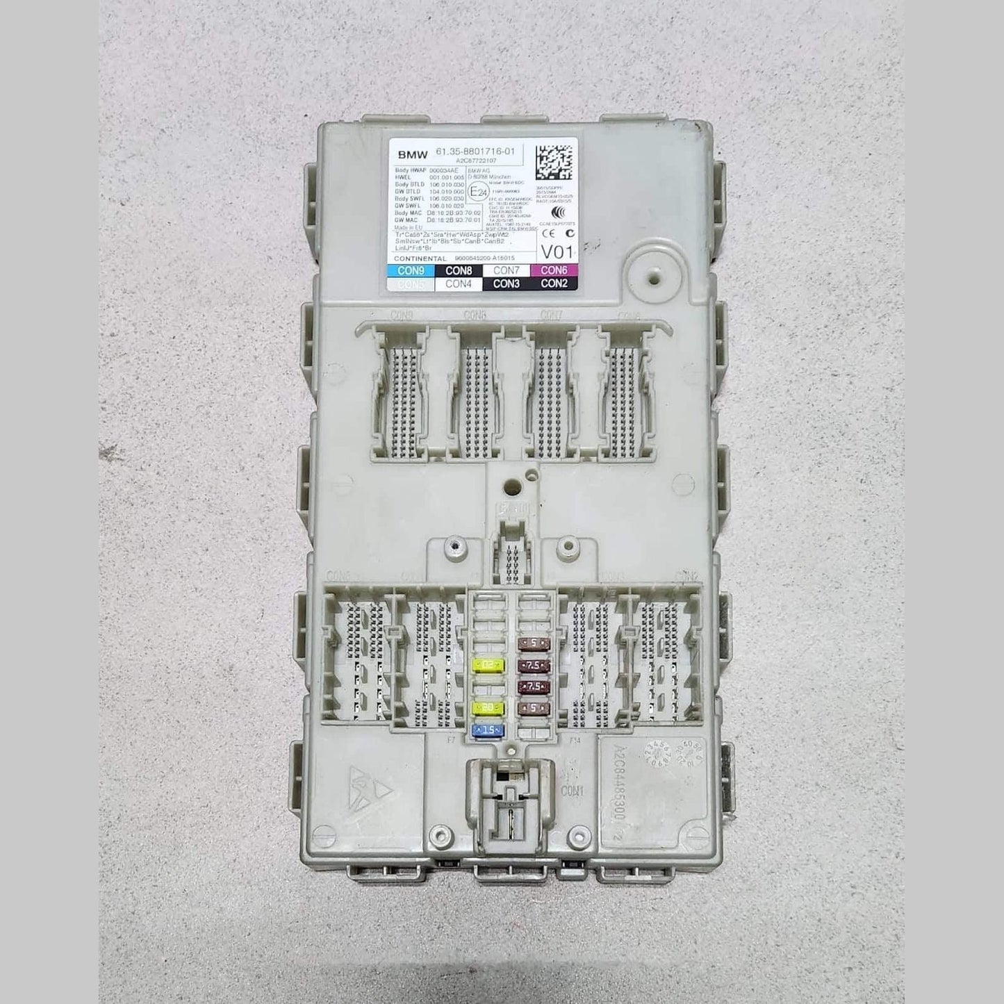 2016 BMW M5 Body Domain Control Module 8801716 5 Series G30 G31 