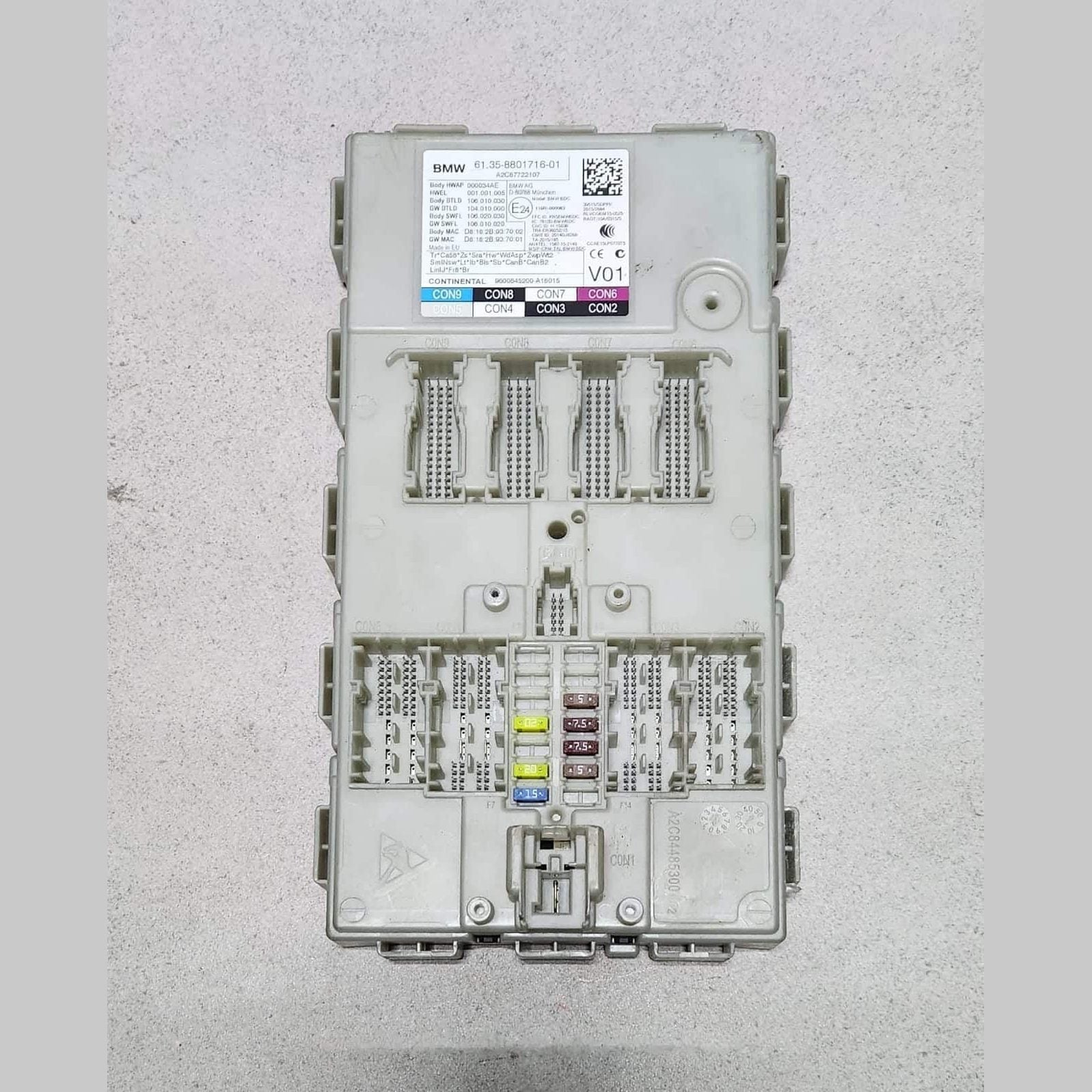 2016 BMW M5 Body Domain Control Module 8801716 5 Series G30 G31 