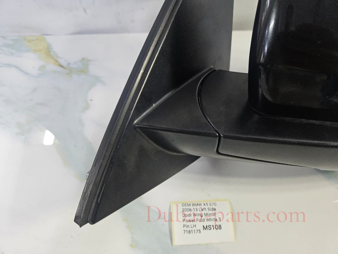 OEM BMW X5 E70 2006-13 Left Side Door Wing Mirror 3 Pin LH 7181175 RHD