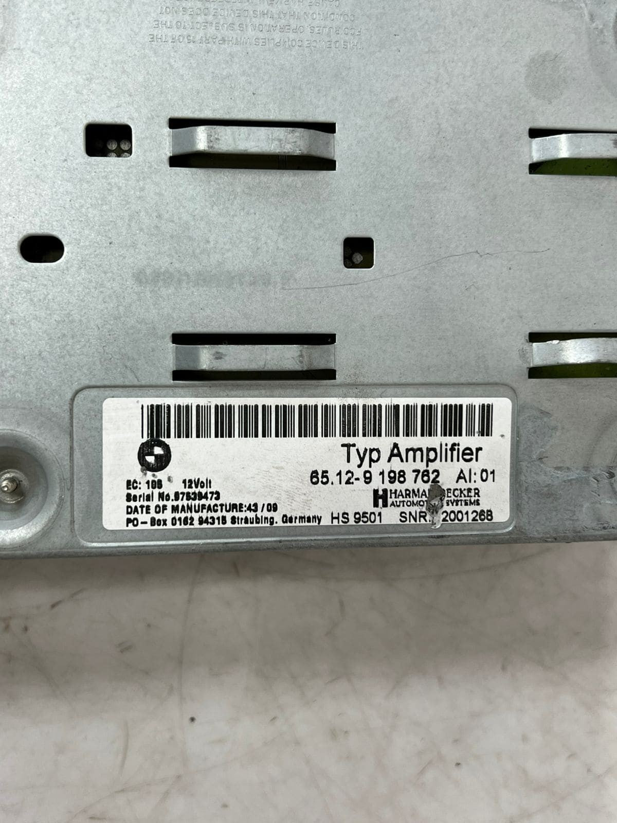 2009-2010 BMW 535i 535i HIFI Radio SOUND Receiver AMPLIFIER 9196762 OEM