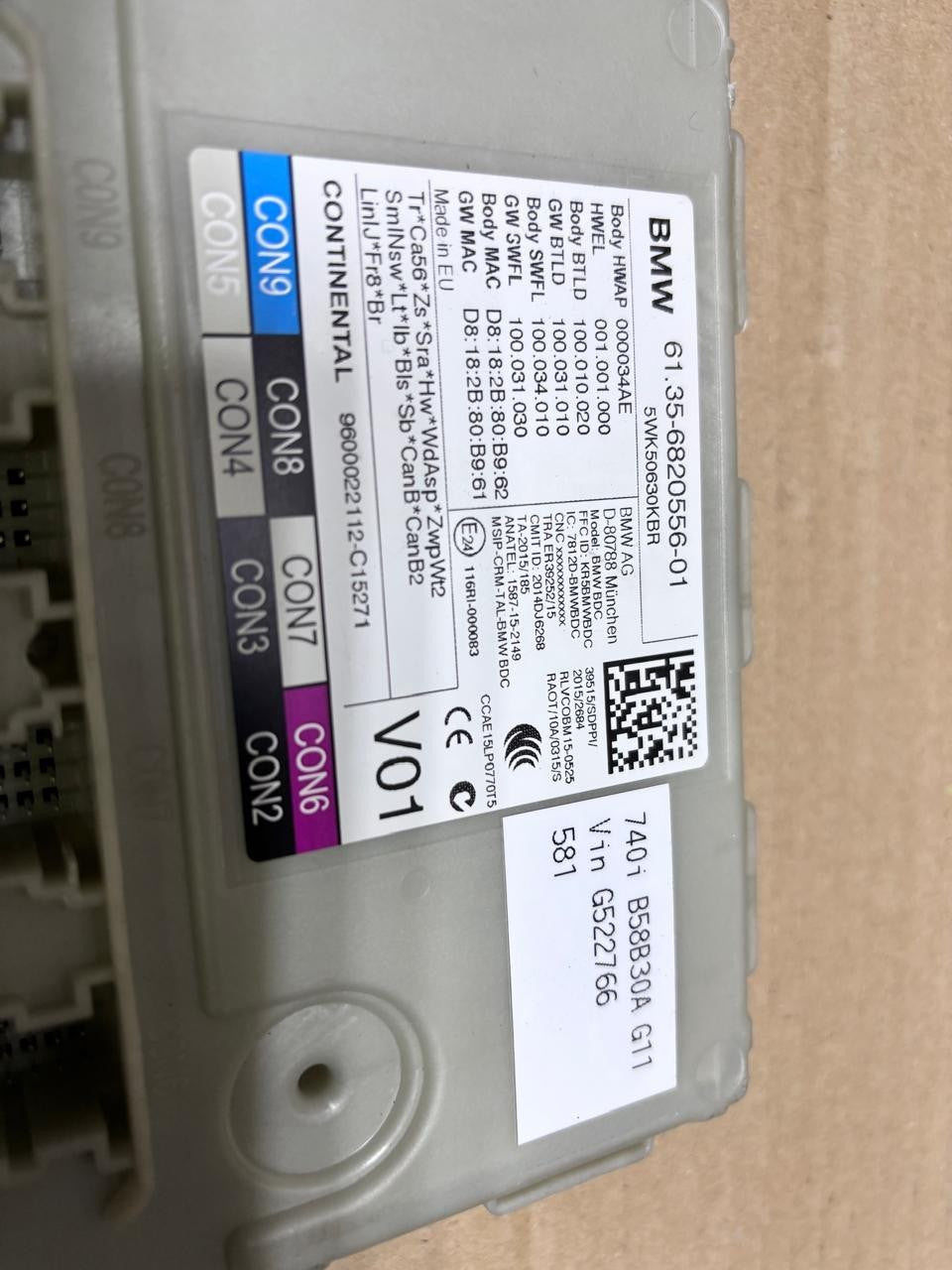 BMW 740i B58B30A G11 vin G522766 ENGINE CONTROL UNIT SET +KEY  - 8661692