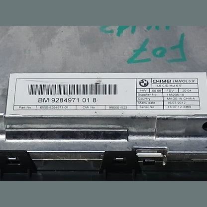 OEM BMW 5ser 2011 F07 GT L6 CID MU 6.5 INCH DISPLAY/SCREEN 9284971 