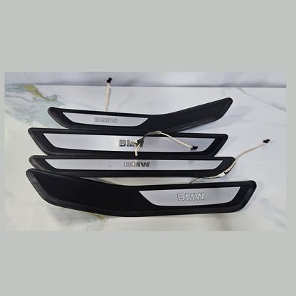 OEM BMW F01 F02 Front Rear Door illuminated Sill Plate Kick door step trim Set
