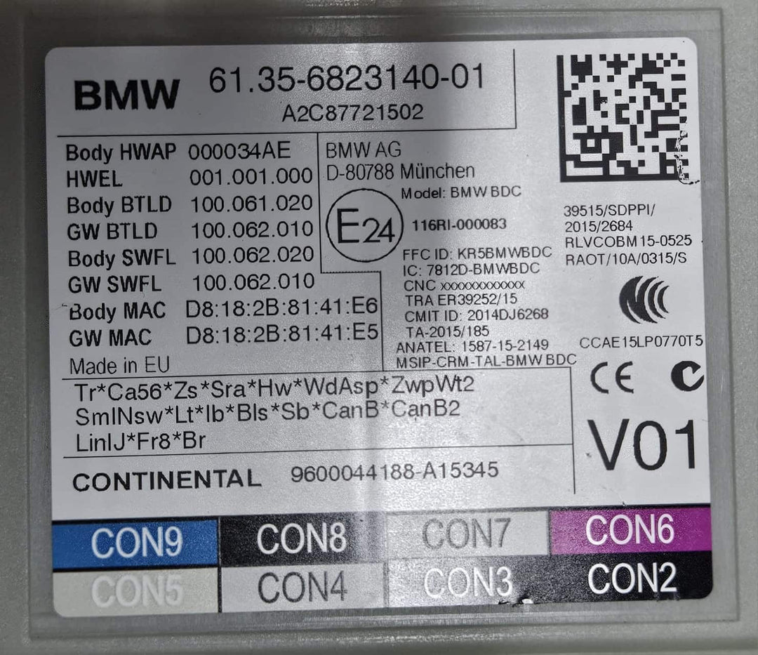 8672006-2015-2019 BMW 740i G12 B58 RHD Engine Control Unit DME ECU SET OEM
