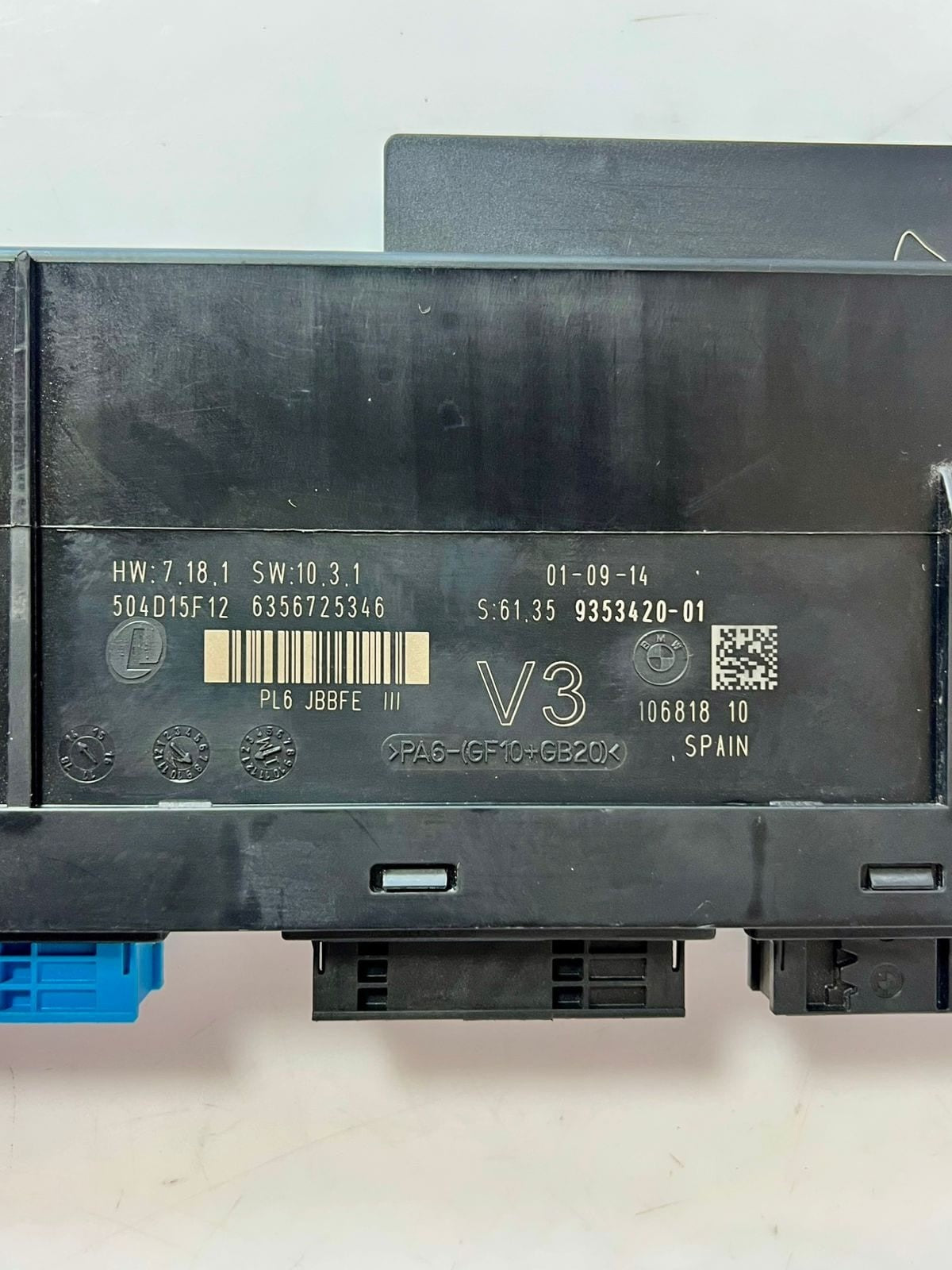 BMW F07 F10 F12 F13 5 6' CONTROL ECU ELECTRONICS JUNCTION BOX PL6 V3 9353420
