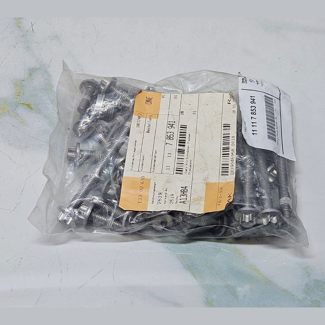 OEM BMW F80 F82 F83 M3 M4 S55 Aluminum Oil Pan Bolt Set 7853941 NEW GENUINE