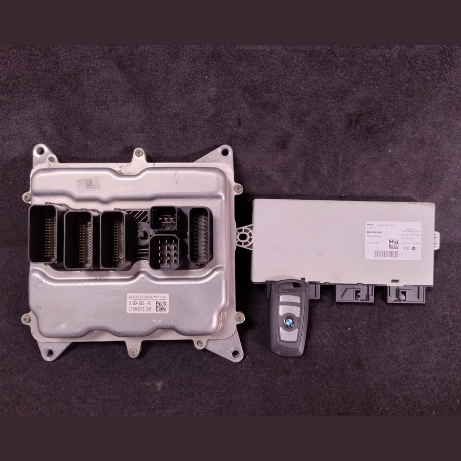 BMW ENGINE ECU COMPLETE SET F10 520I 528I + CASE + Key Full 8664661