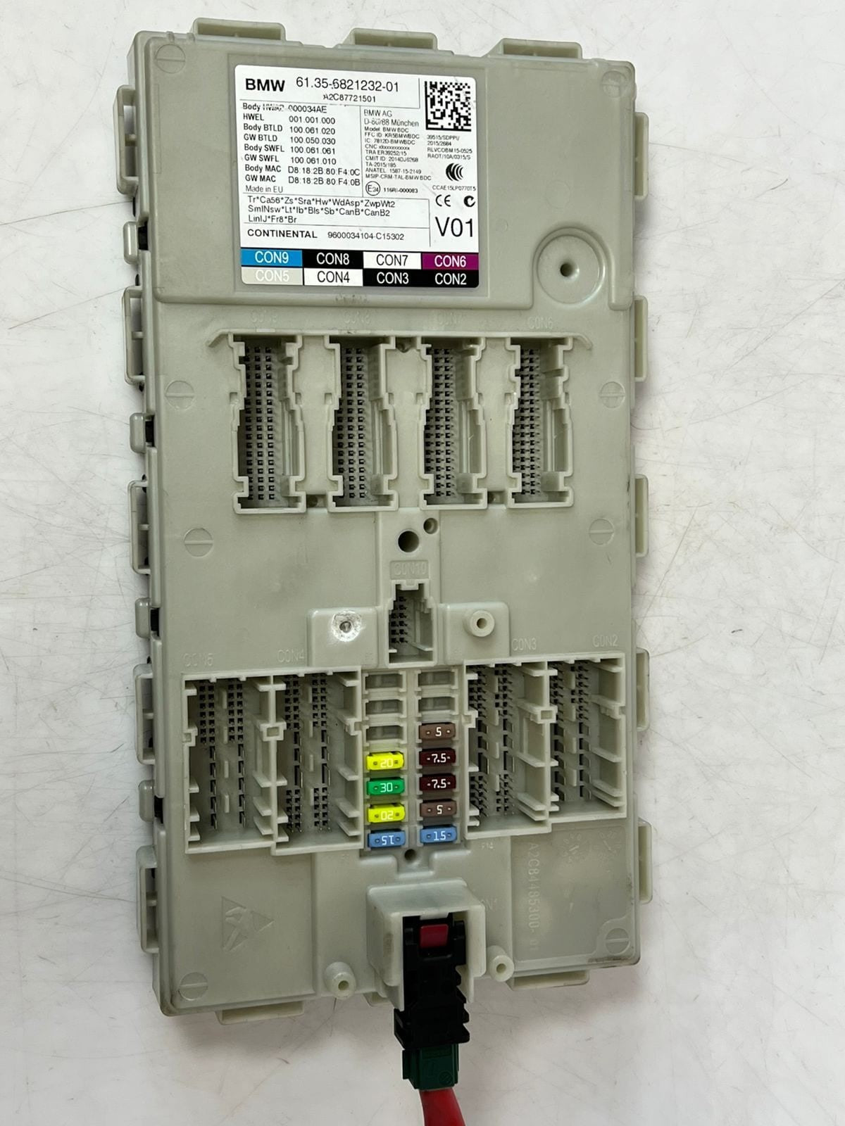 2016 BMW 750i 7 Series G11 G12 Body Domain Controller BDC 6821232 OEM