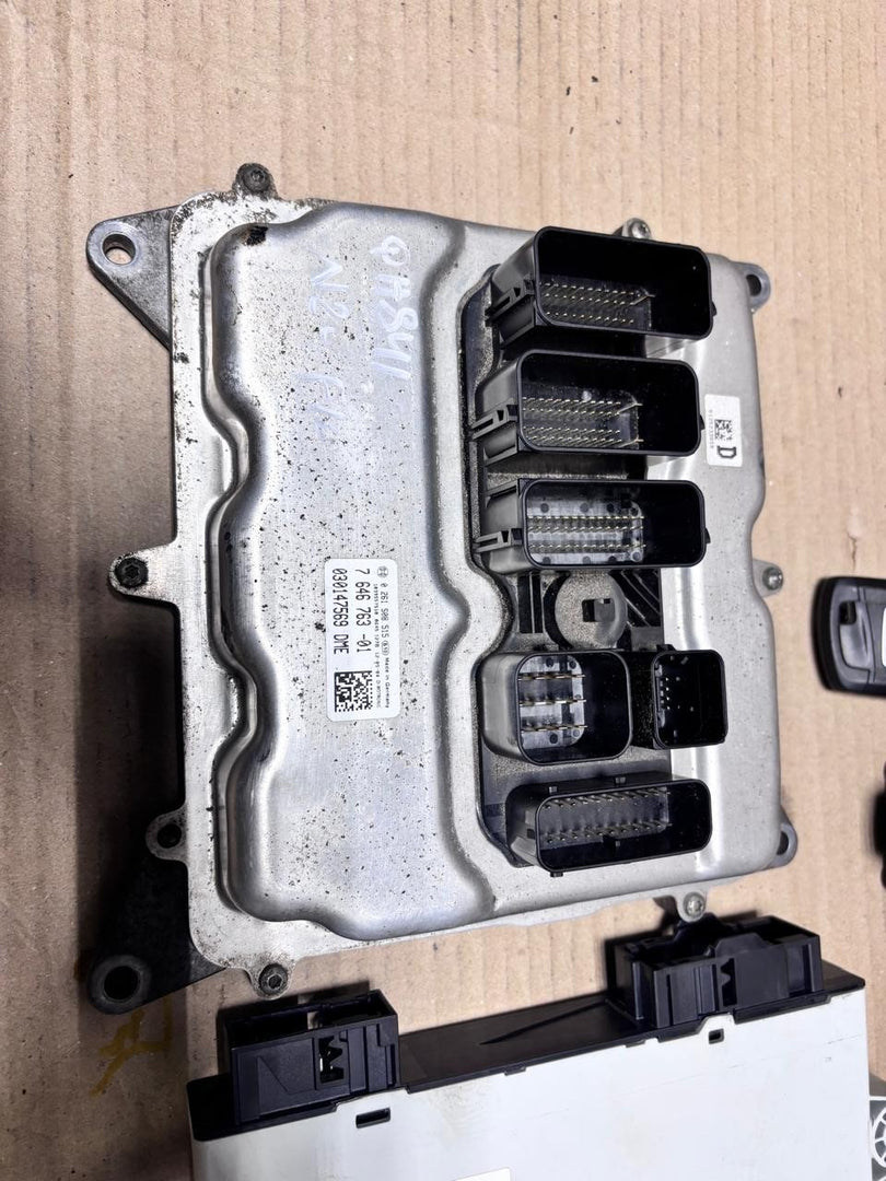 BMW F10 520i N20 2012 vin DX50049 ENGINE CONTROL UNIT ECU SET - 7646763