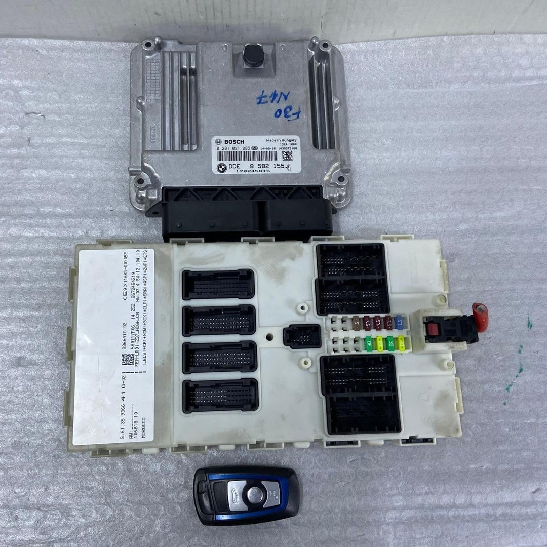 OEM BMW 320d F30 N47 ENGINE CONTROL UNIT ECU SET DDE 8582155 BOSCH