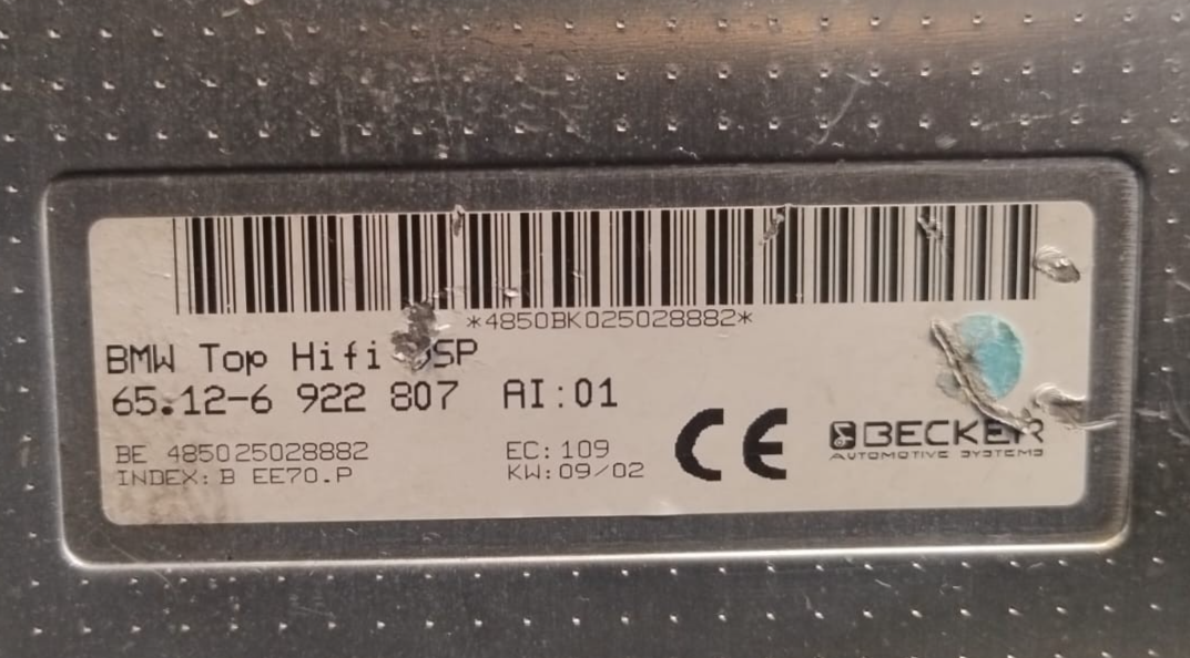 BMW HARMAN KARDON AUDIO AMPLIFIER E65/E66  LOGIC7 2001–2009 - 6922807