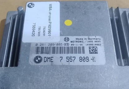 BMW E87 E90  N45 ENGINE DME BASIC COMPUTER CONTROL UNIT ECU 7557809