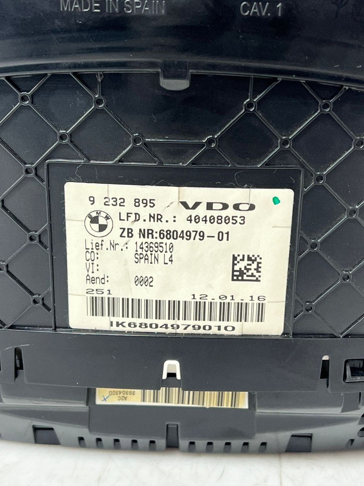 2016 BMW 320i 4 Series F30 F31 F32 F34 Instrument Cluster 6804979 OEM