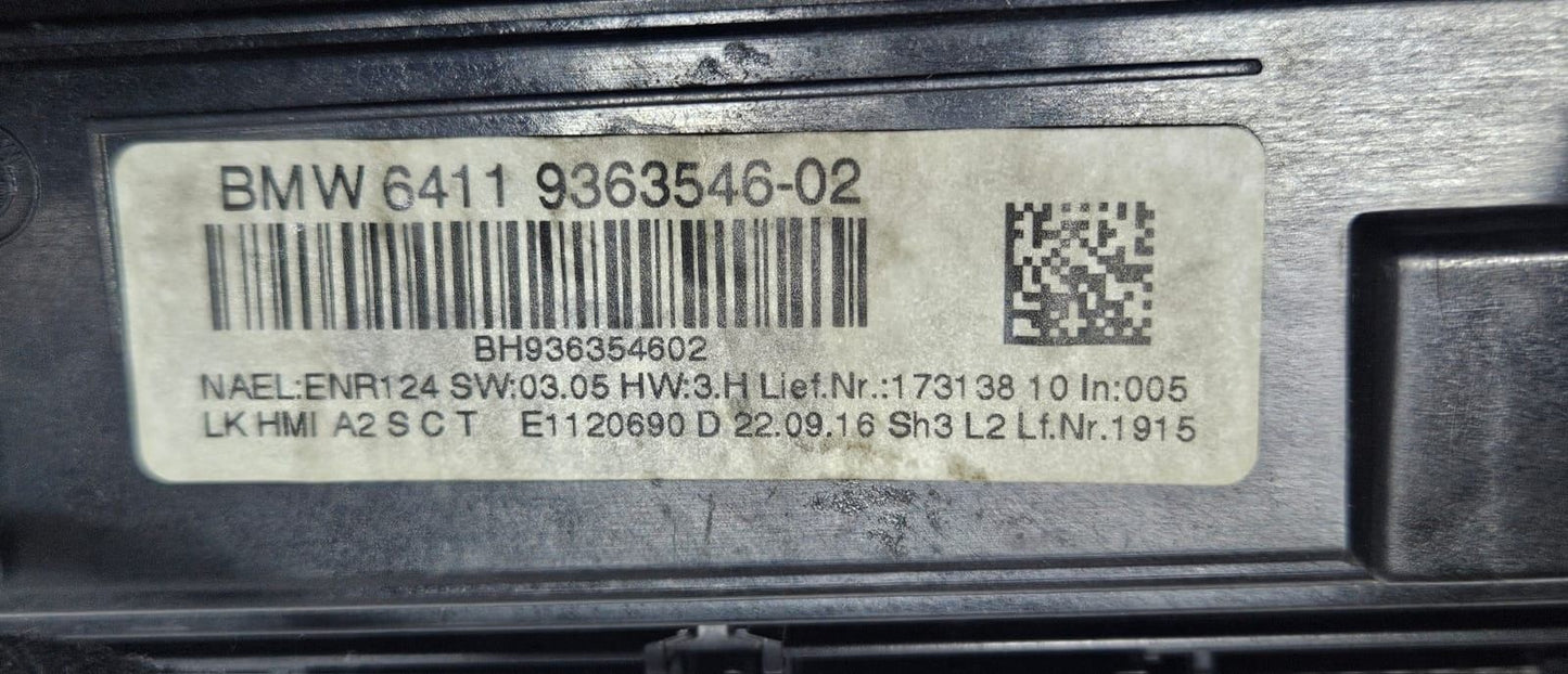 BMW 1 2 3 4 Series M3 F80 Audio & Climate Control Unit LED 9363546 6814187 OEM