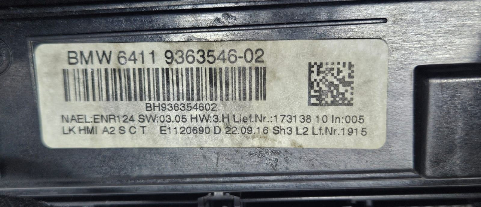 BMW 1 2 3 4 Series M3 F80 Audio & Climate Control Unit LED 9363546 6814187 OEM