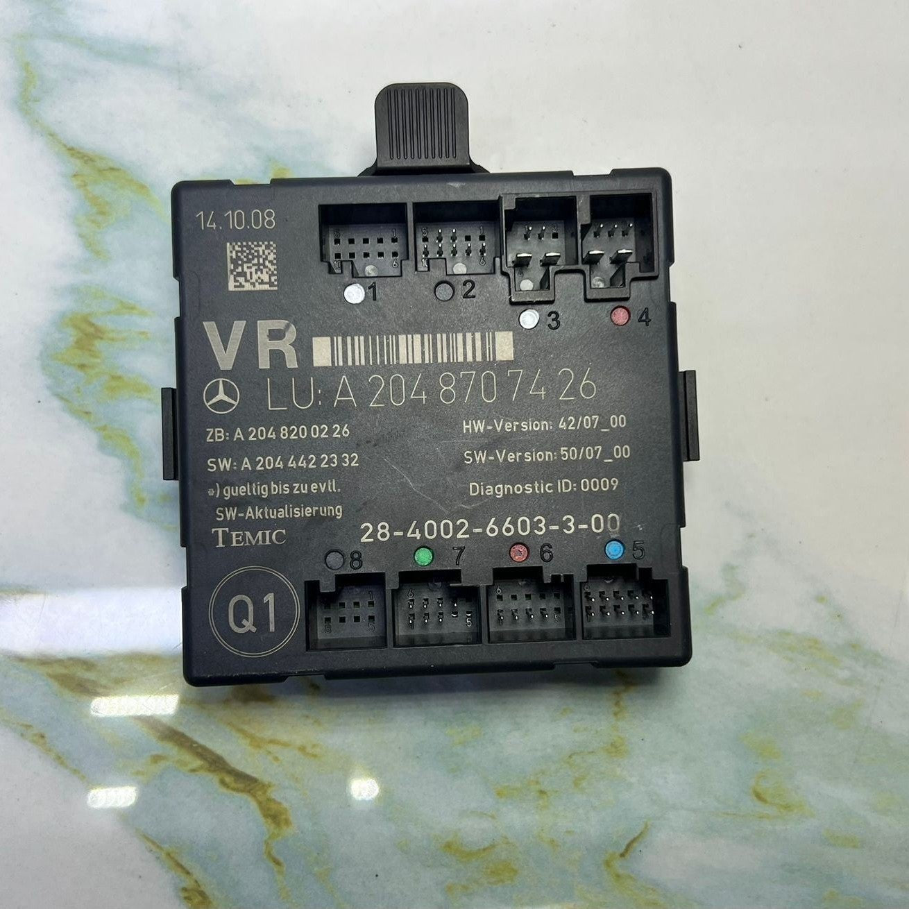 2011-2014 Mercedes-Benz C300 Front Right Door Control Module A 204 8707426 W204 