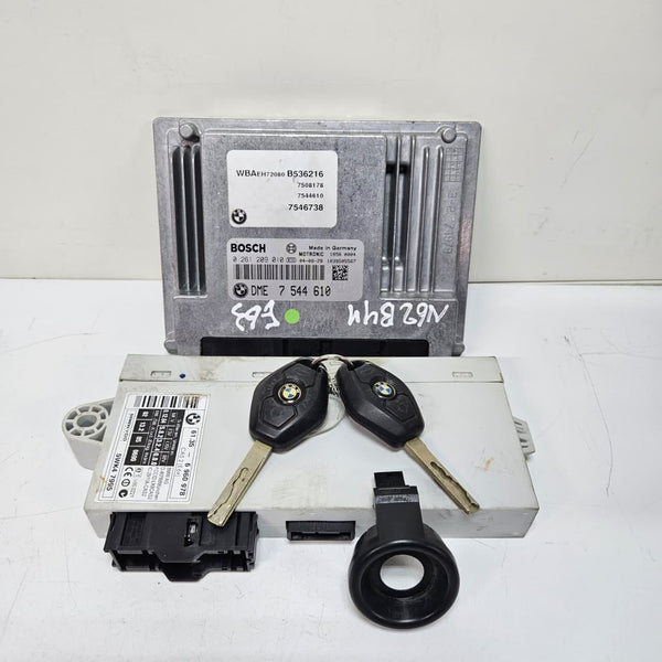 2011 BMW E60 E61 E63 E64 X5 750Li N62 Engine Control Unit DME Key Set 7544610