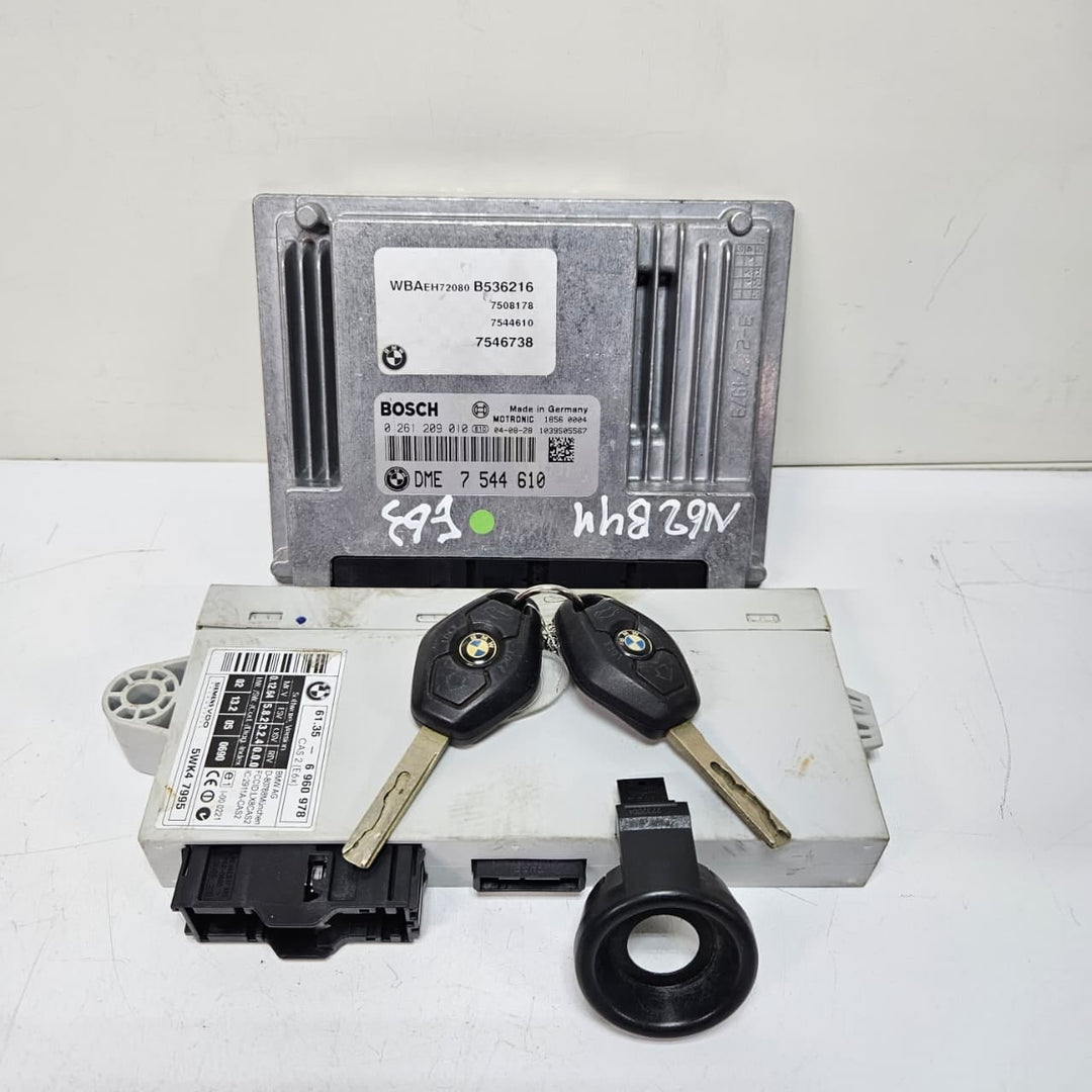 2011 BMW E60 E61 E63 E64 X5 750Li N62 Engine Control Unit DME Key Set 7544610