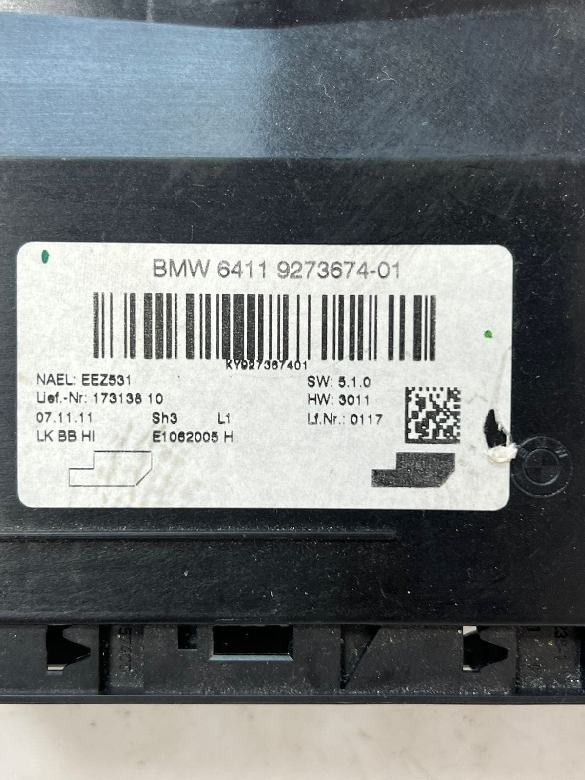 2012 BMW 1' 3' F30 F31 F35 F20 F21 Climate Control Unit 9273674 OEM